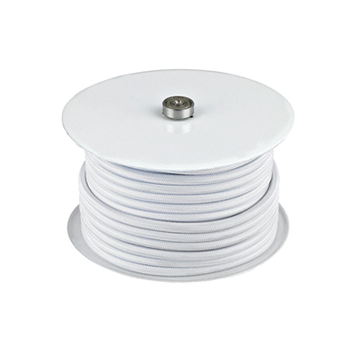 Rouleau de câble textile 25 m – Blanc