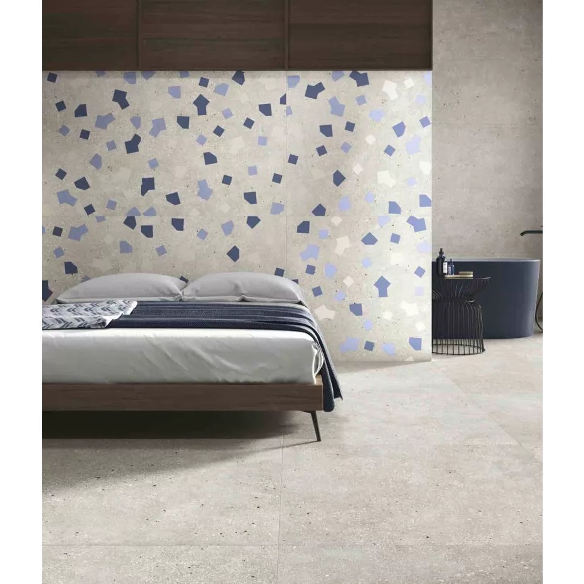 Carrelage Effet Terrazzo RICETTA 90x90 Rectifié Grigio