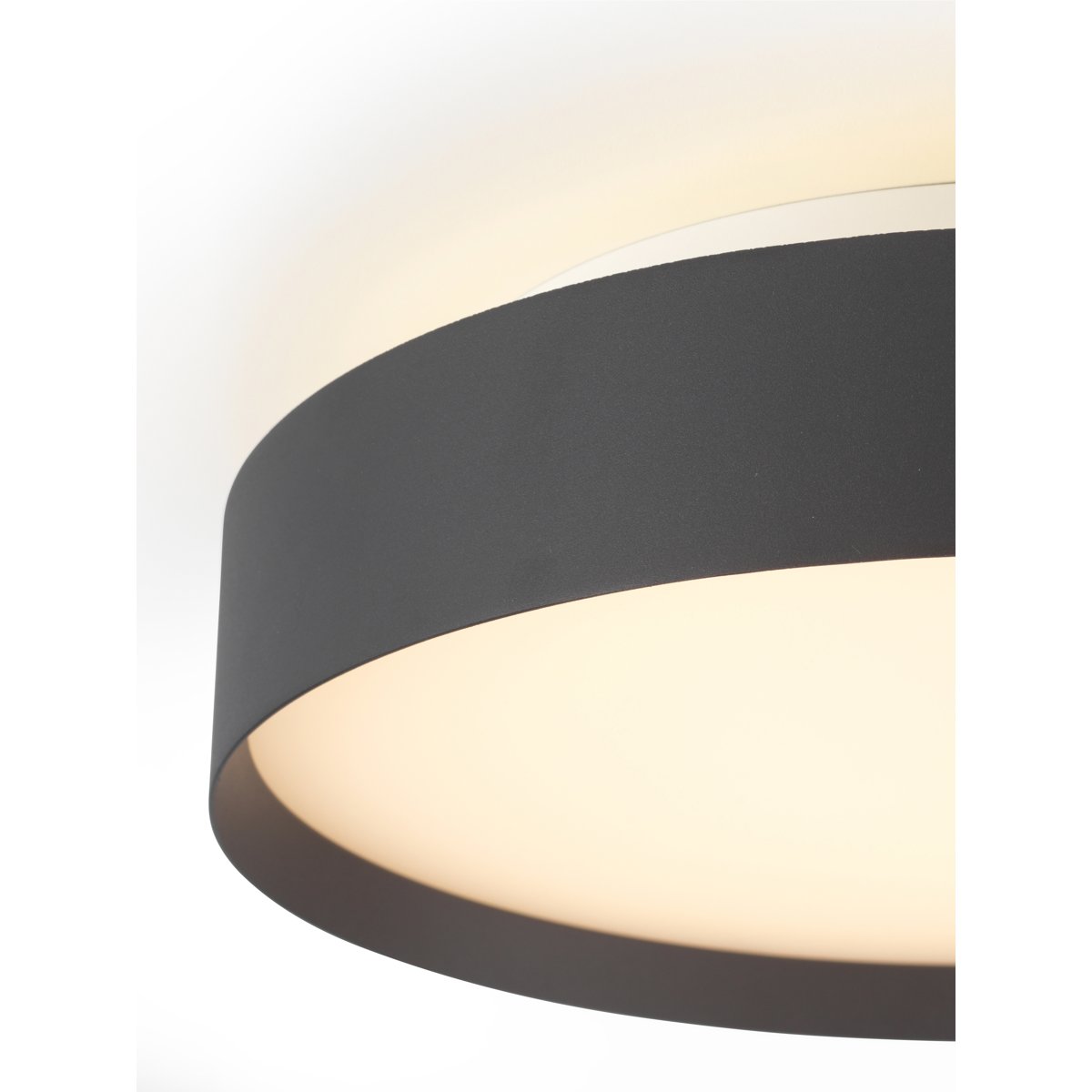 Plafonnier LED Backlight Full Ø30 25 W, variateur 3 niveaux à mémoire – Noir