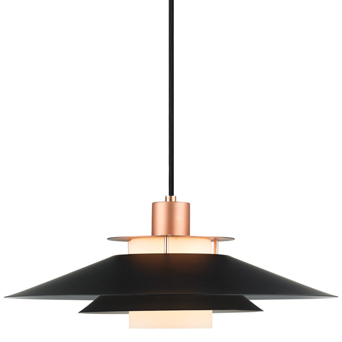 Suspension Rivoli Ø40 – Noir / cuivre