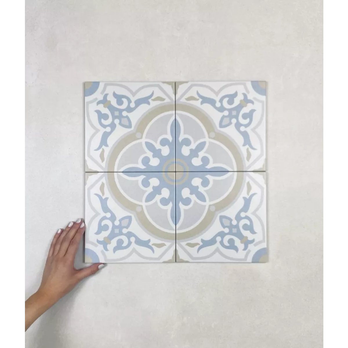 Carrelage Carreaux de Ciment LA MADELEINE 20x20 Gaetine Bleu