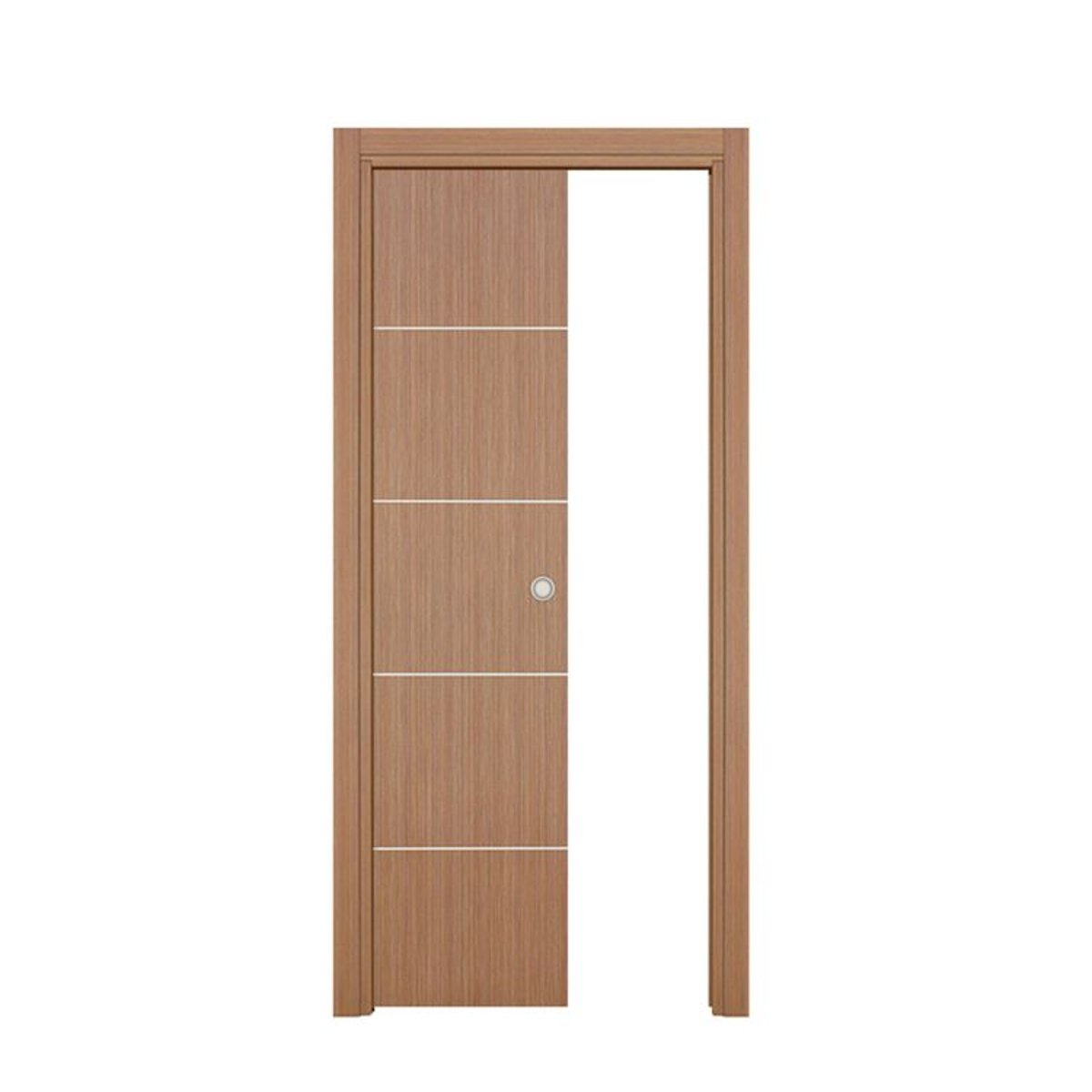 Porte coulissante galandage Seymour - Chêne gris