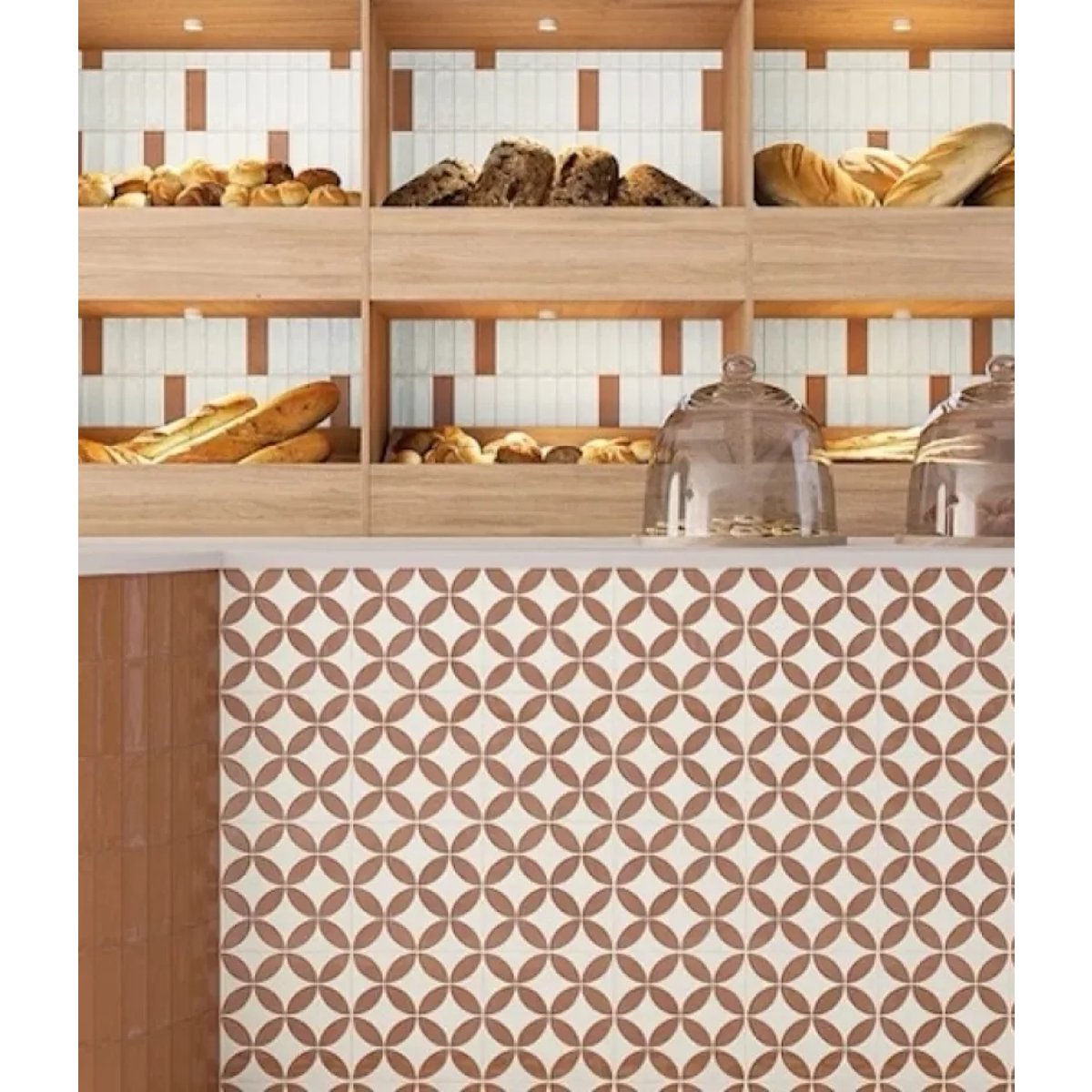 Carrelage Imitation Carreaux De Ciment 22,3x22,3 MAYARI Clay Petals