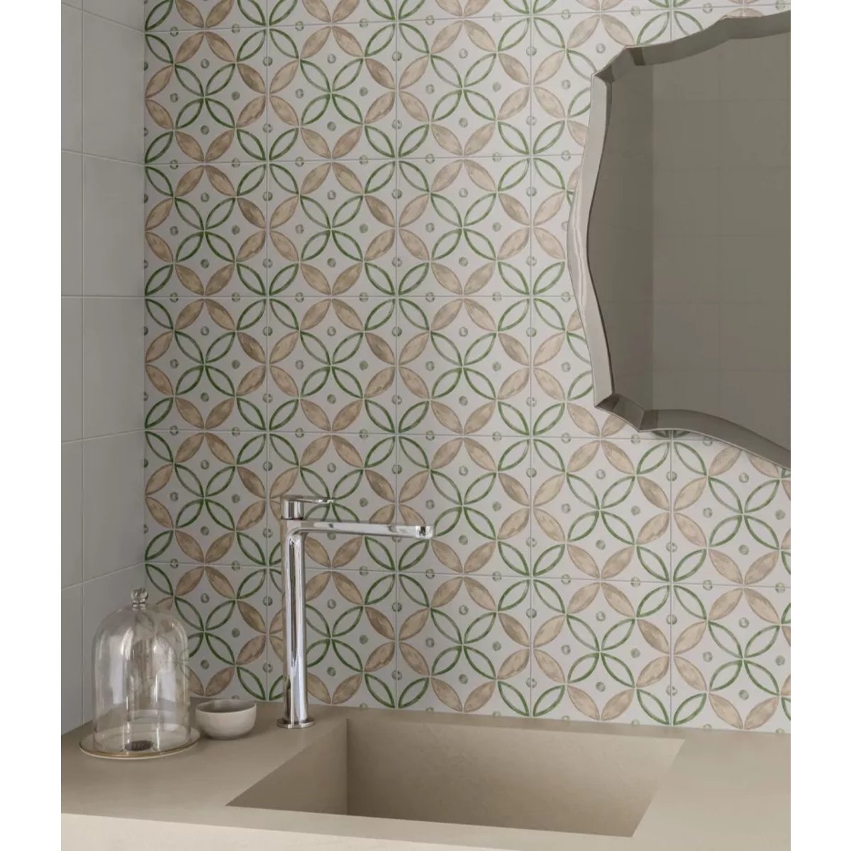 Carrelage Imitation Carreaux De Ciment 20x20 ART CRAFT Blanc