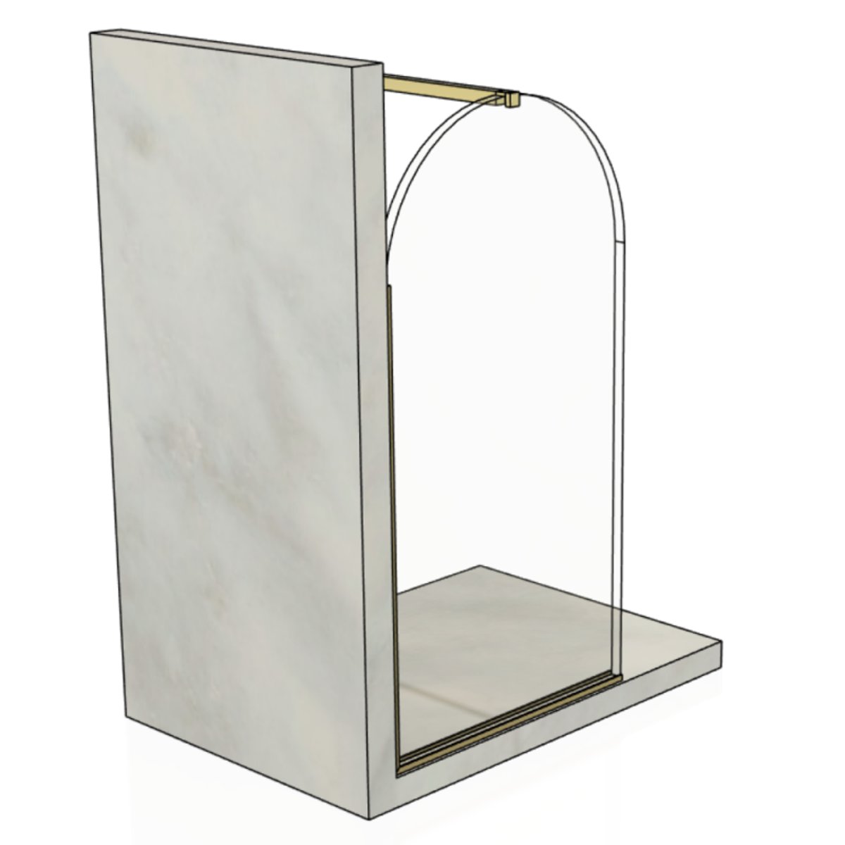Paroi de douche fixe sur mesure IGLOU - Inox Brossé