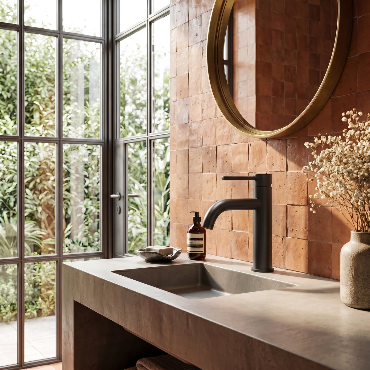 Mitigeur lavabo noir mate