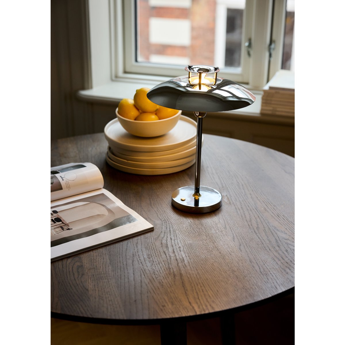 Lampe à poser nomade Stepp 1-2-3 – Chrome