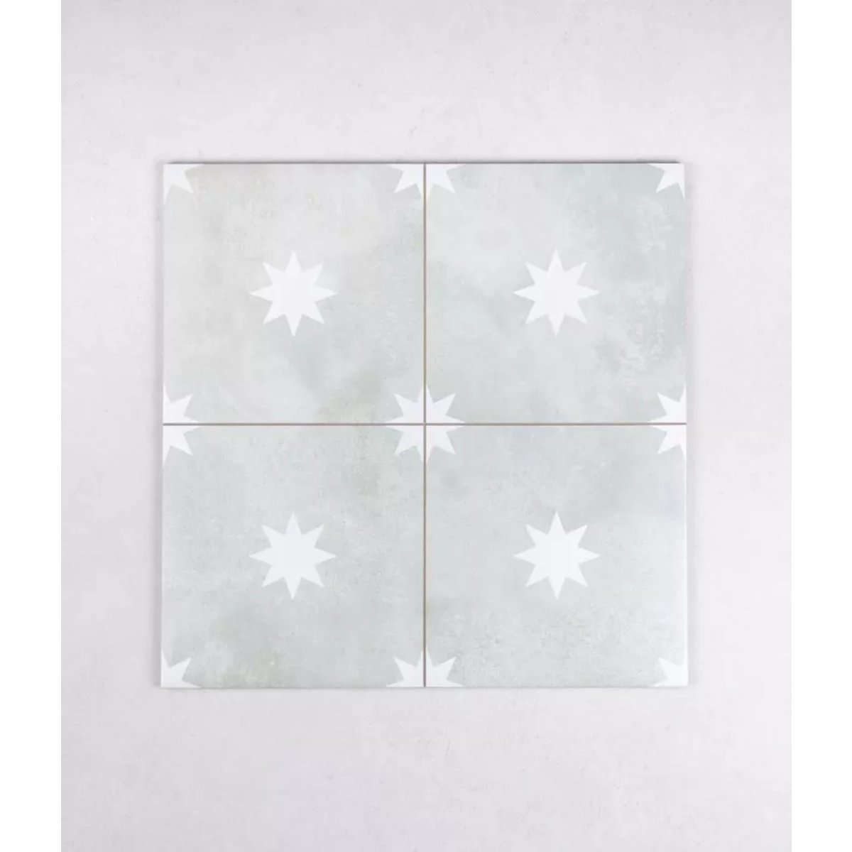 Carrelage Carreaux de Ciment Vert Étoile STAR 44x44 Sage