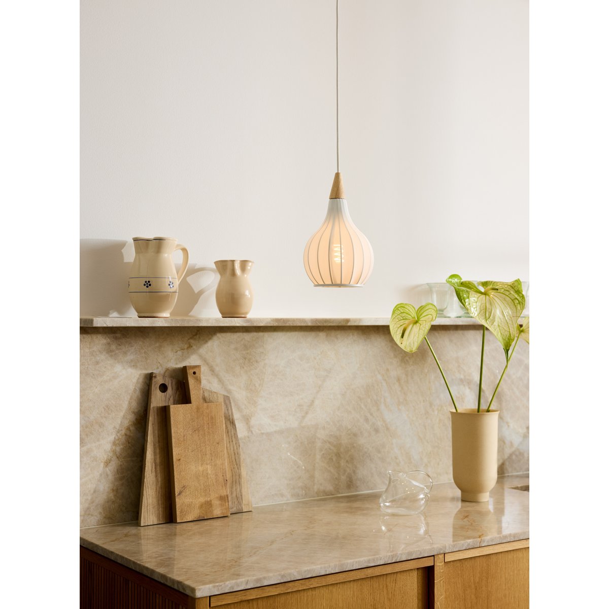 Suspension Drops Textile Ø17 – Blanc