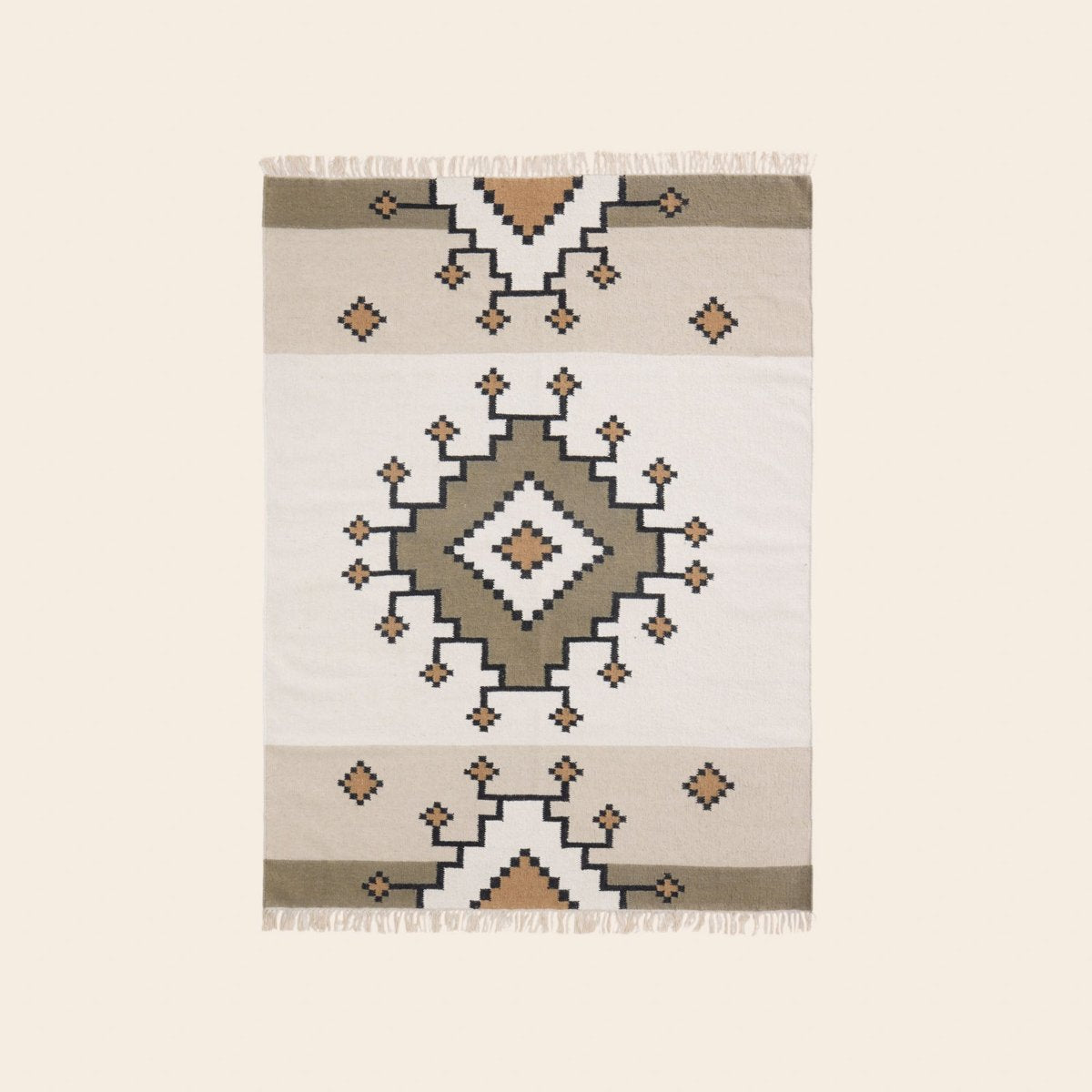 Tapis de sol BOUEKRI naturel et taupe