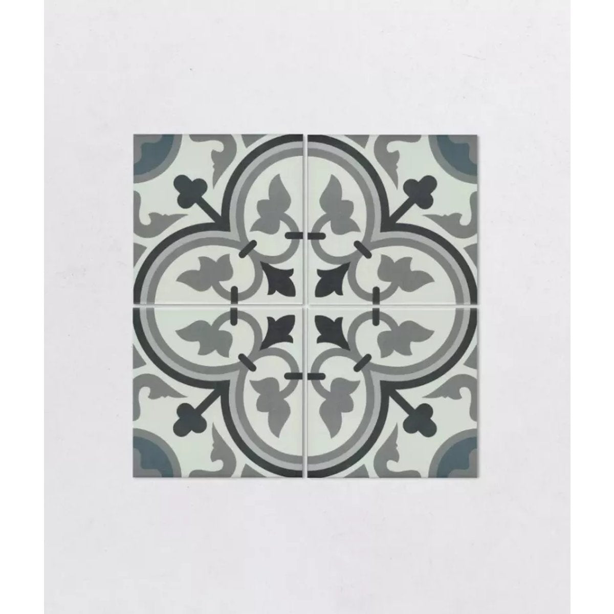Carrelage Imitation Carreaux De Ciment 20x20 LA VILETTE George Bleu