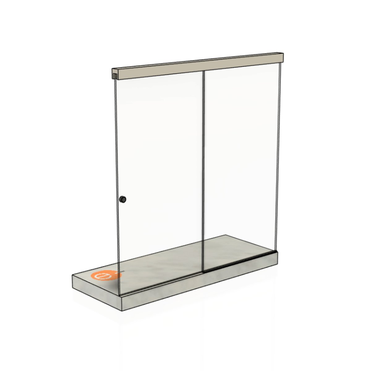 Paroi de douche coulissante Mur-Mur SANHECO sur mesure - Inox