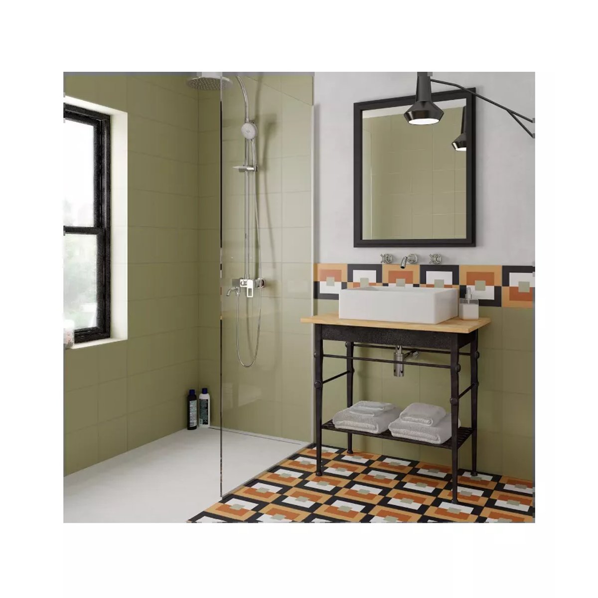 Carrelage Carreaux de Ciment BAUHOME 20x20 Punkt Warm