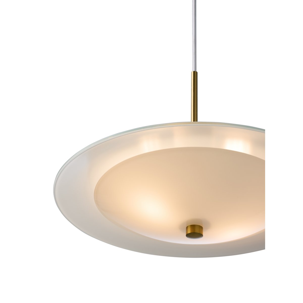 Suspension Baroni Ø40 – Opale / laiton