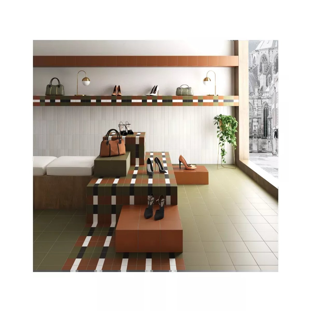 Carrelage Carreaux de Ciment BAUHOME 20x20 Band Warm