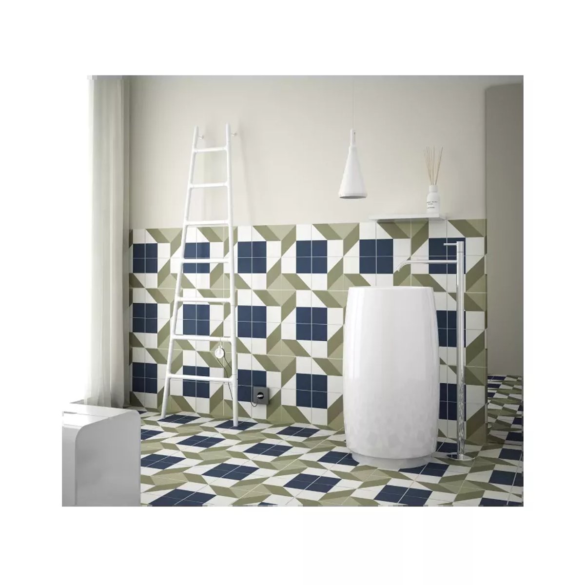 Carrelage Carreaux de Ciment BAUHOME 20x20 Karo Warm