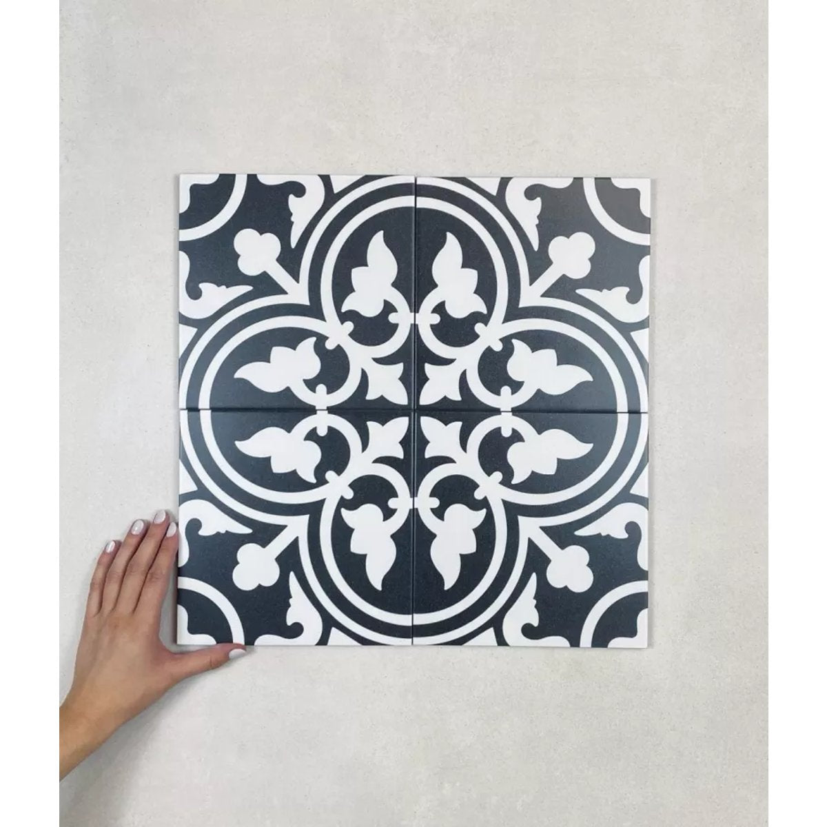 Carrelage Carreaux de Ciment LA MADELEINE 20x20 Flavie Noir