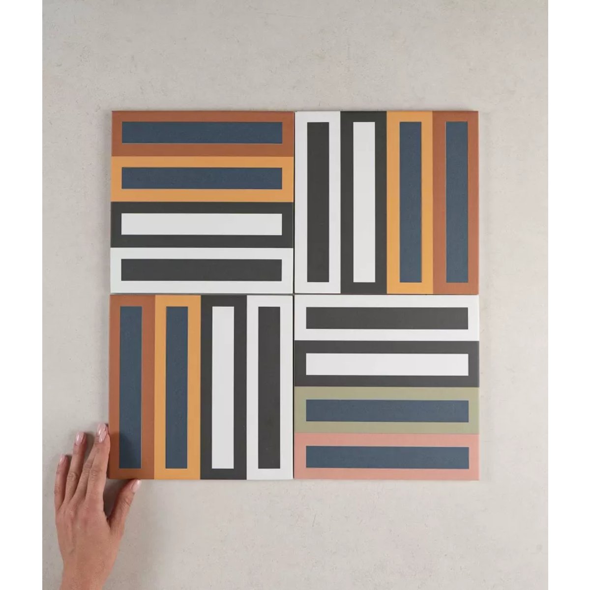 Carrelage Carreaux de Ciment BAUHOME 20x20 Domino Warm