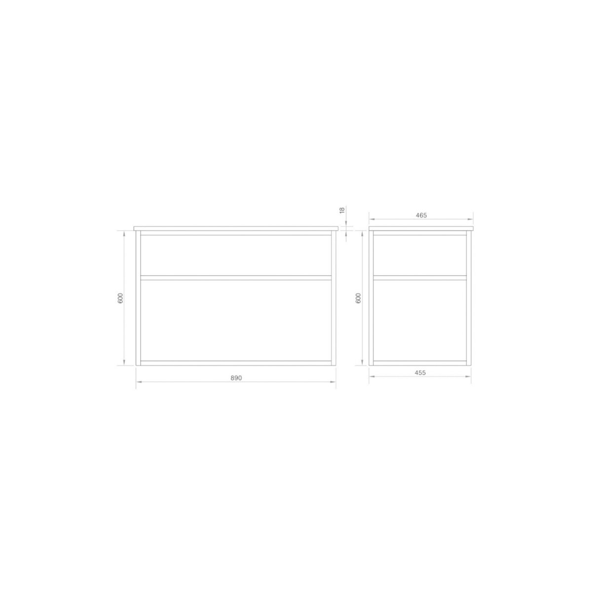Lave main 90 cm métal noir Aquafredo
