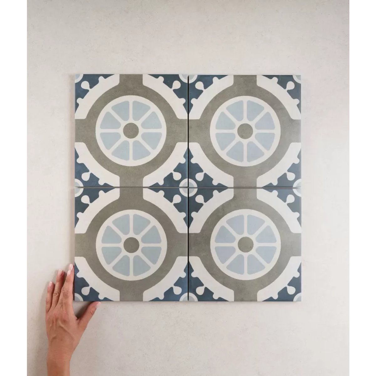 Carrelage Imitation Carreaux De Ciment 22,3x22,3 HAVANA White Round