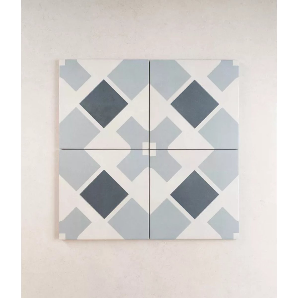 Carrelage Imitation Carreaux De Ciment 22,3x22,3 HAVANA White Cross