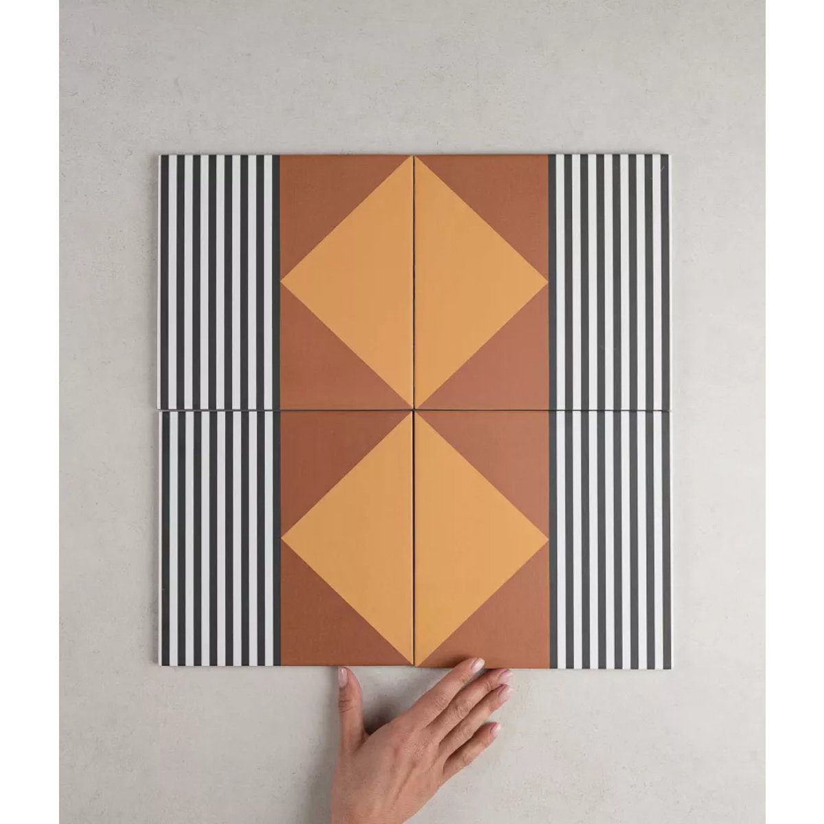 Carrelage Carreaux de Ciment BAUHOME 20x20 Stritch Warm