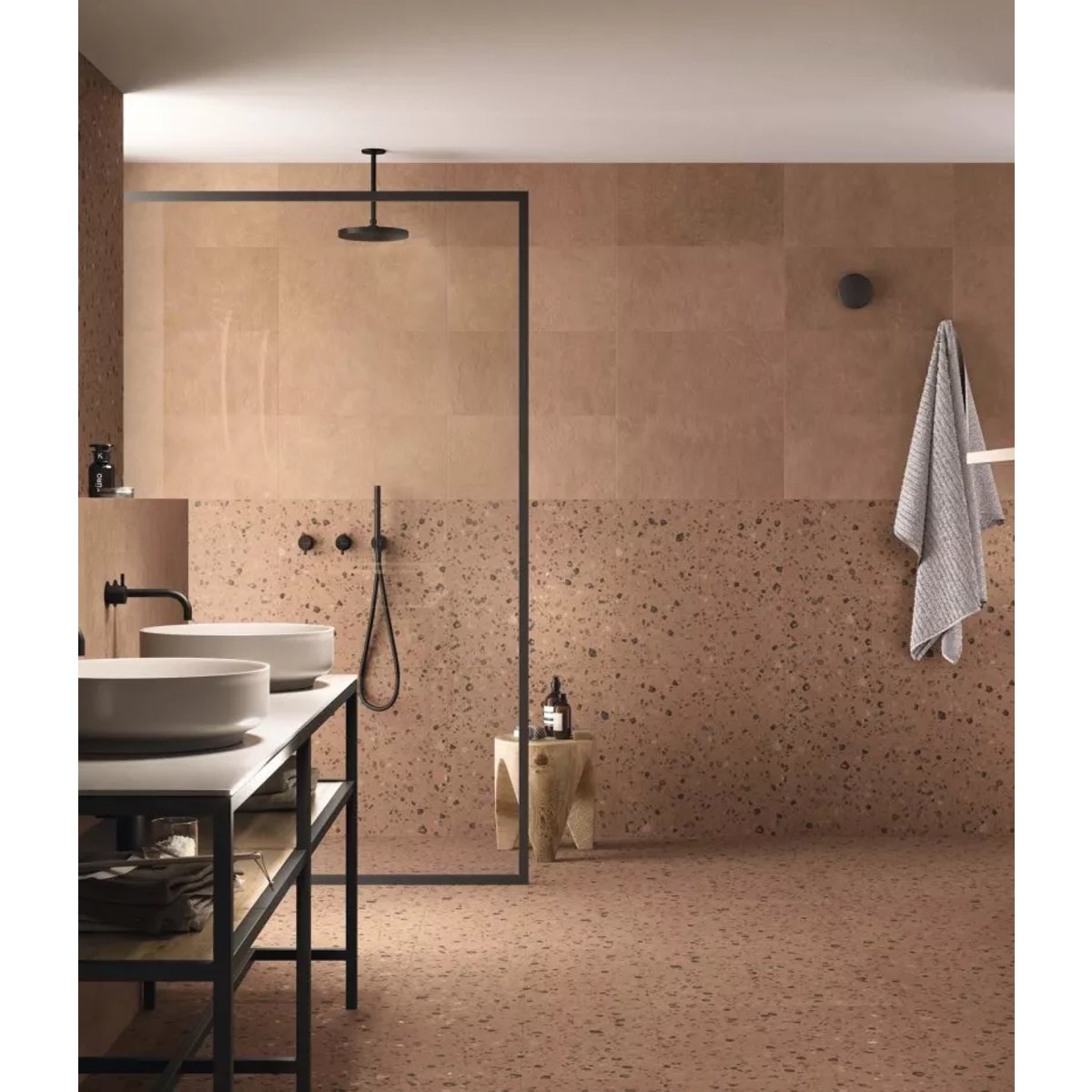 Carrelage effet Terrazzo COCCIO 60x60 rectifié Terra
