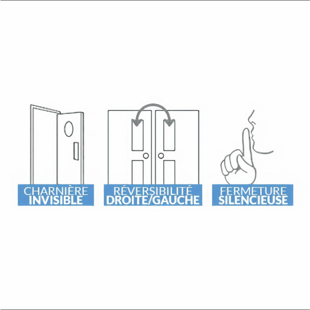Bloc-porte Miro - Cuir basalte