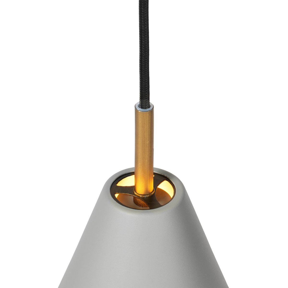 Suspension Hygge métal Ø12 cm – Gris chaud