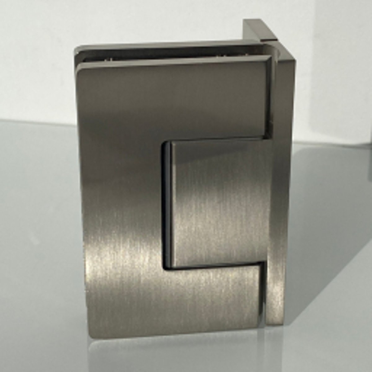 Portes de douche doubles en verre trempé 8mm sur mesure SALOON - Nickel Brossé