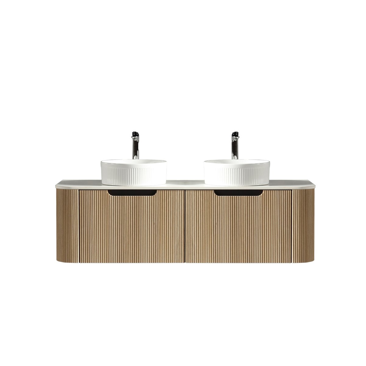 Meuble 140 cm chêne clair Aquagiro double vasque