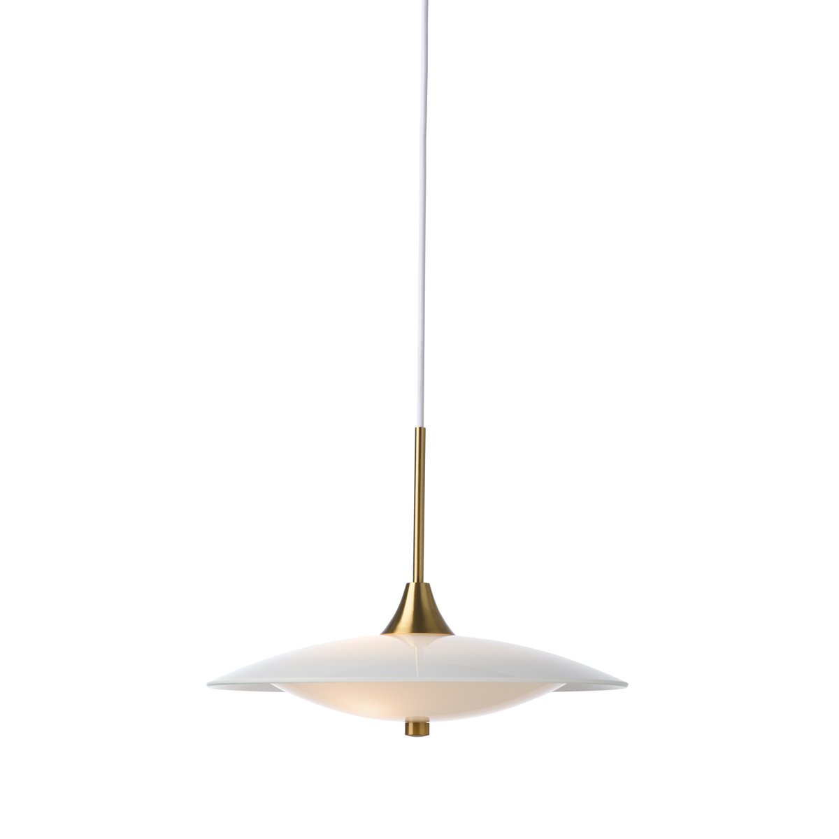 Suspension Baroni Ø40 – Opale / laiton