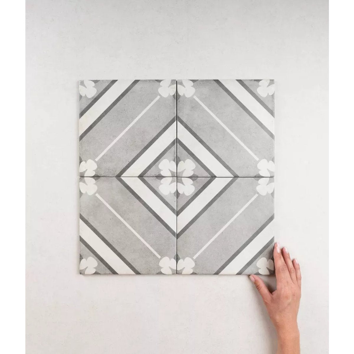 Carrelage Carreaux de Ciment ART NOUVEAU DECOR 20x20 Inspire Grey