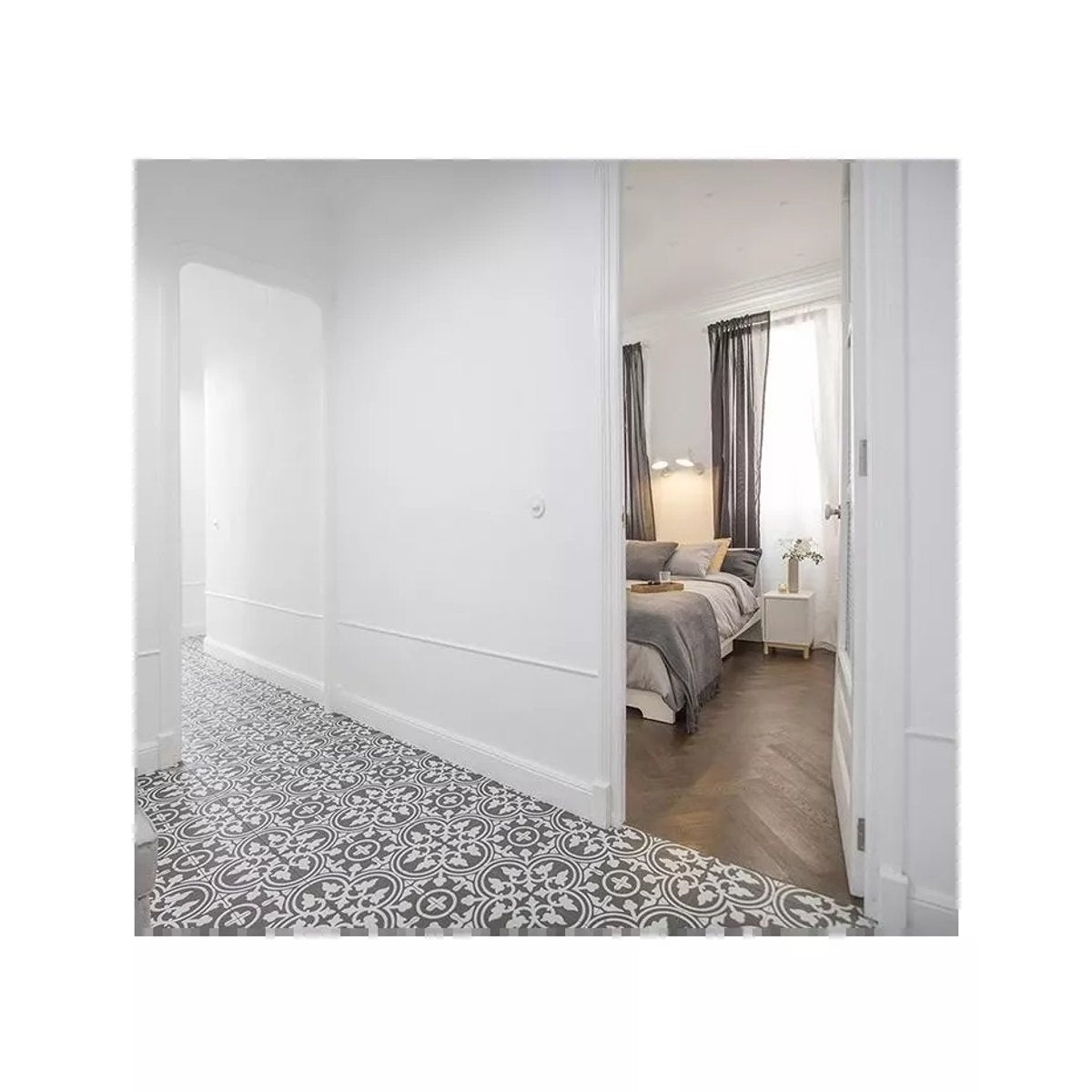 Carrelage Carreaux de Ciment LA MADELEINE 20x20 Flavie Noir