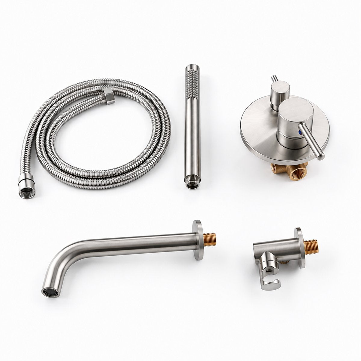 Mitigeur de bain encastré inox brossé