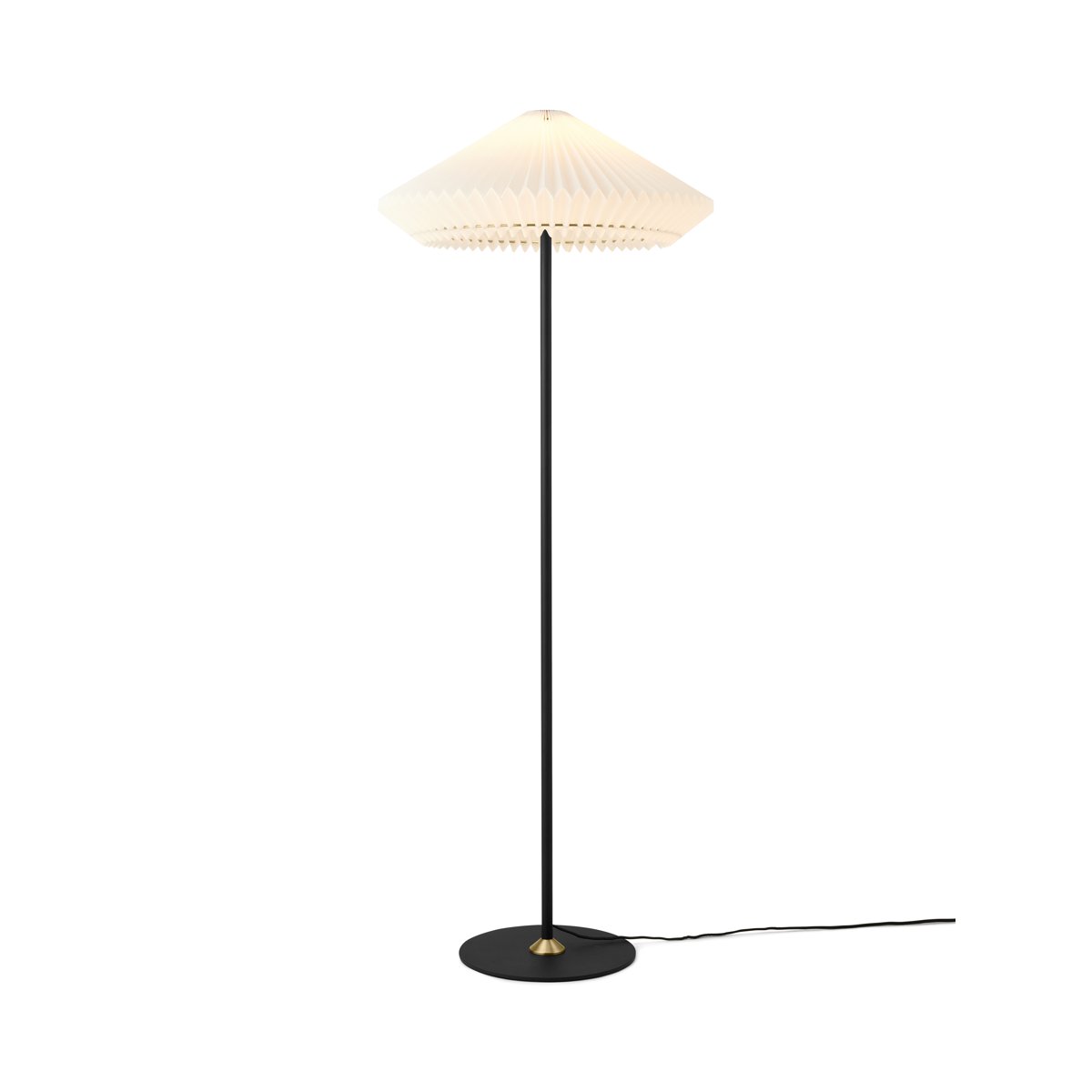 Lampadaire Paris Ø56 – Blanc pur / noir