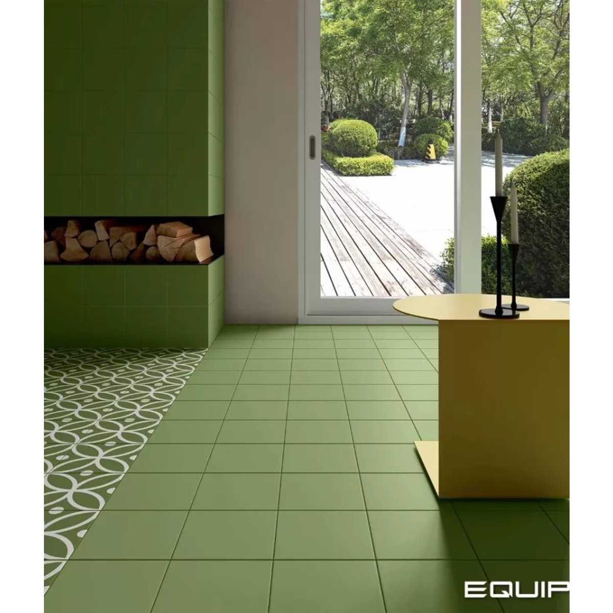 Carrelage Imitation Carreaux De Ciment 20x20 RIVOLI Green