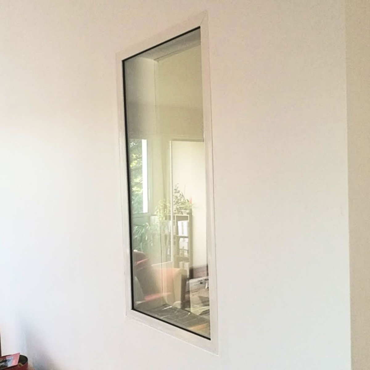 Paroi fixe en verre trempé sur mesure FENESTRA - Laiton Brossé