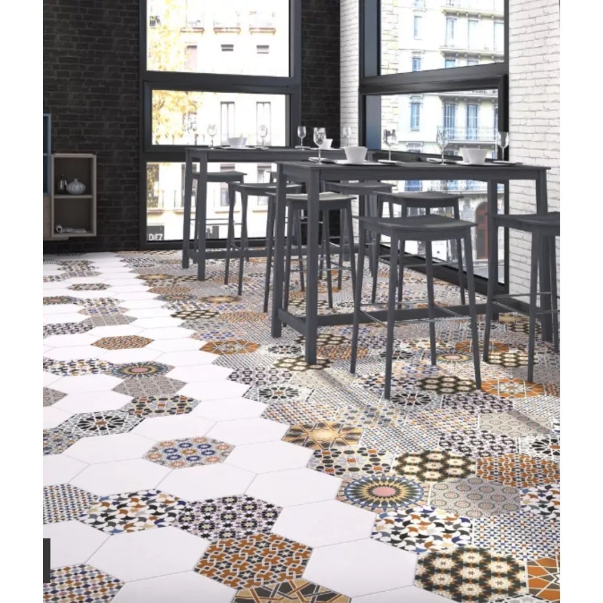 Carrelage interieur Imitation Carreaux de Ciment ANDALUSI MIX 28,5x33