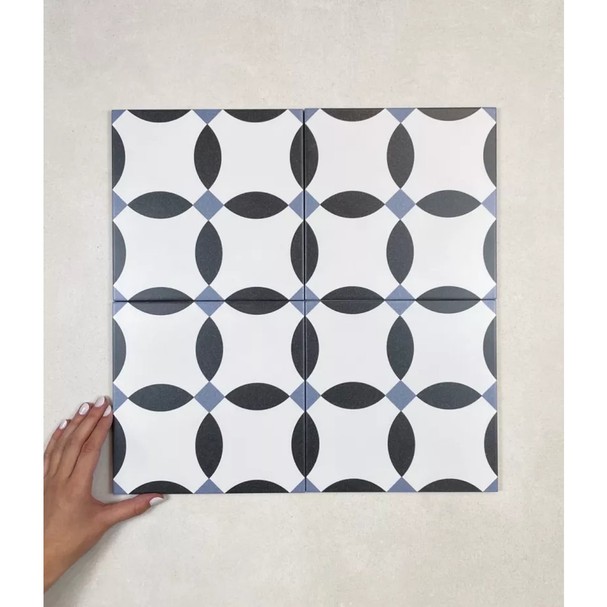 Carrelage Carreaux de Ciment LA MADELEINE 20x20 Chere Noir