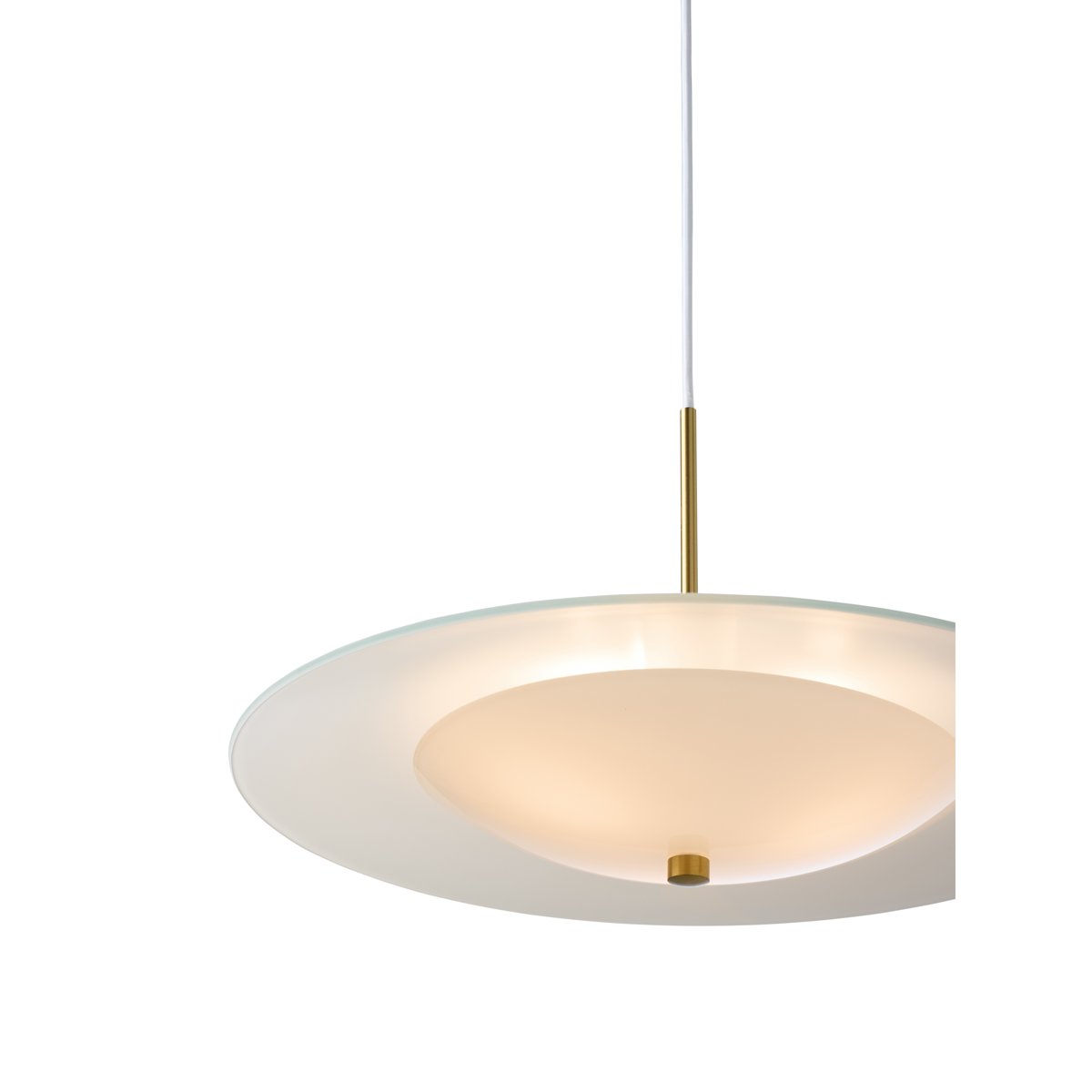 Suspension Baroni Ø46 – Opale / laiton
