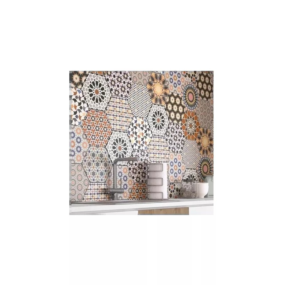 Carrelage interieur Imitation Carreaux de Ciment ANDALUSI MIX 28,5x33
