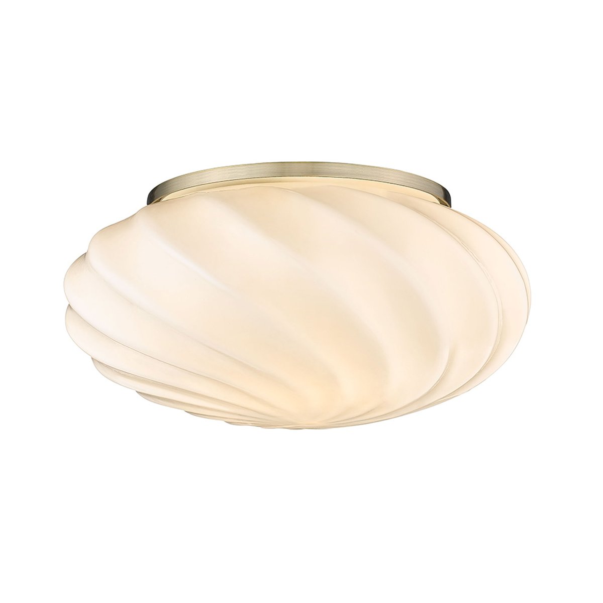 Applique / plafonnier Twist Ø25 G9 – Opale / laiton antique