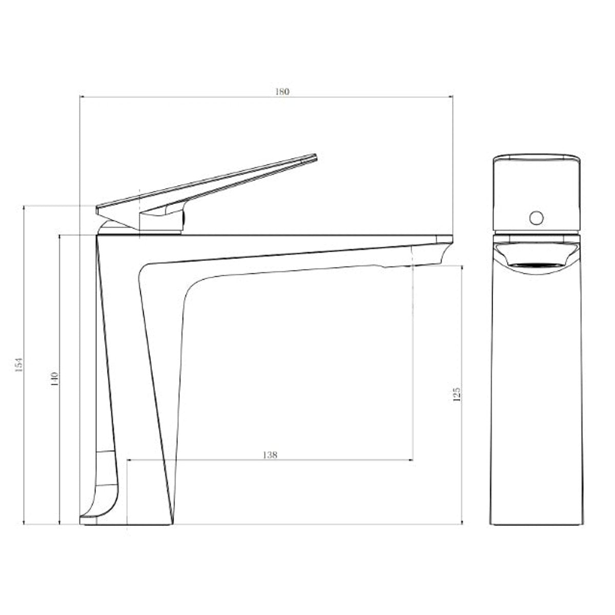 Mitigeur de salle de bain gris brossé
