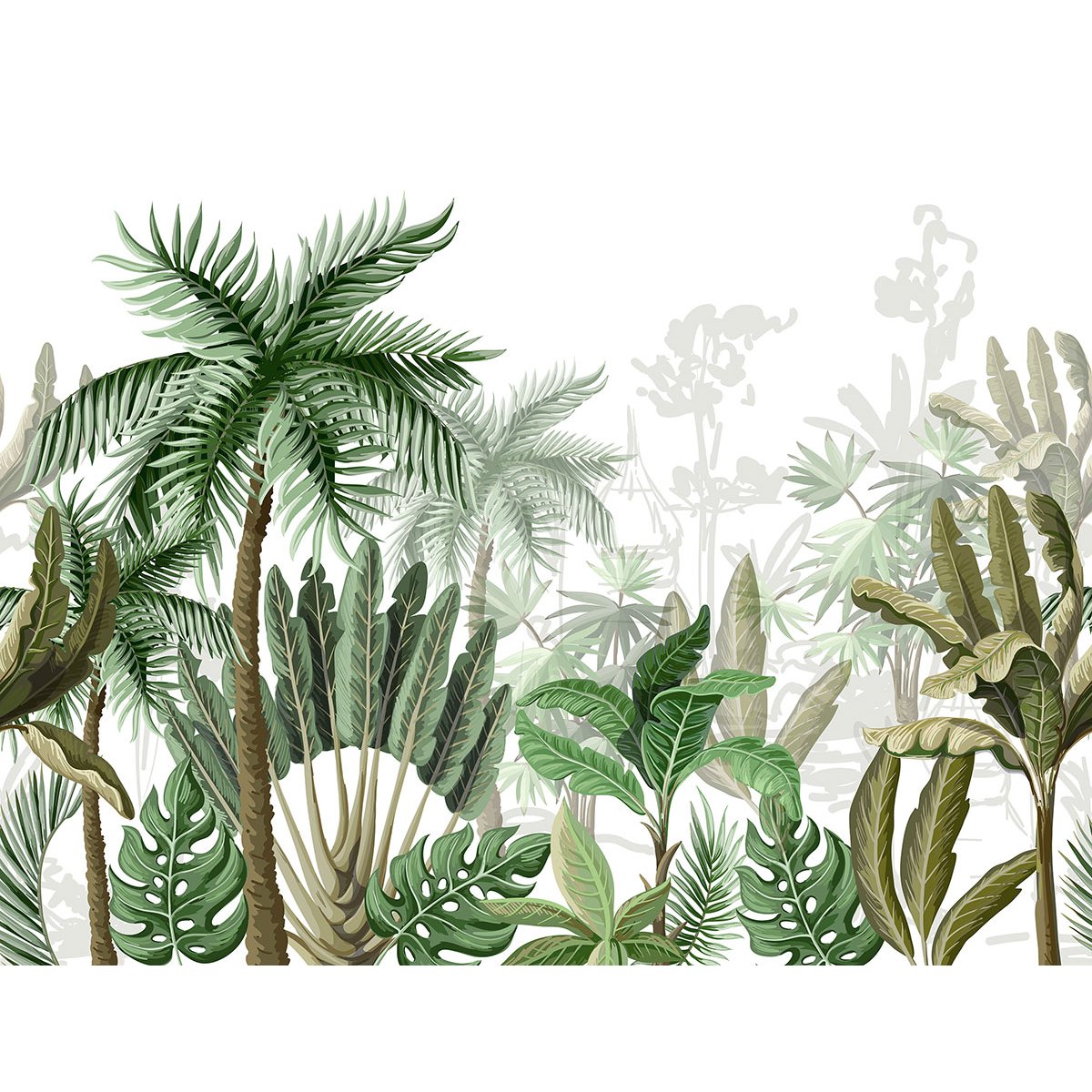 Papier peint panoramique - Forêt tropicale