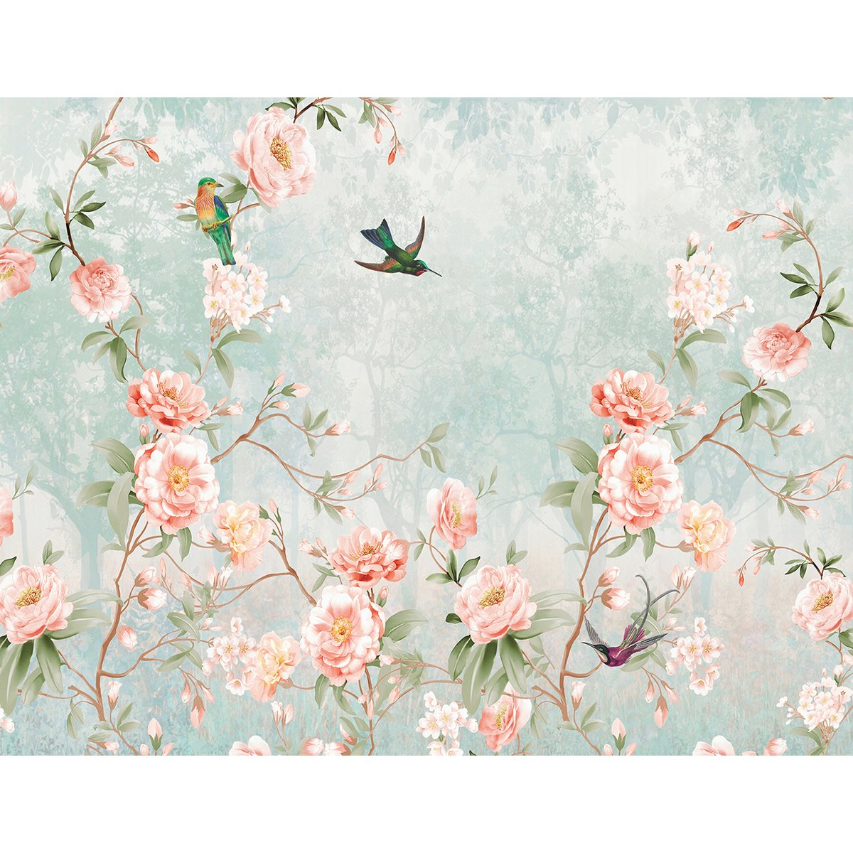 Papier peint panoramique - Fleurs