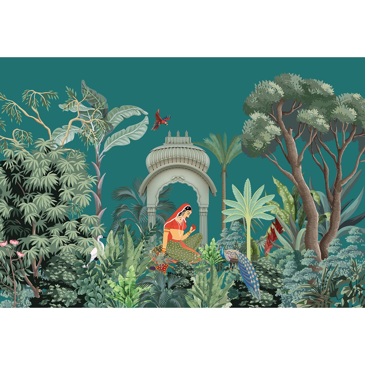 Papier peint panoramique - Jardin Tropical