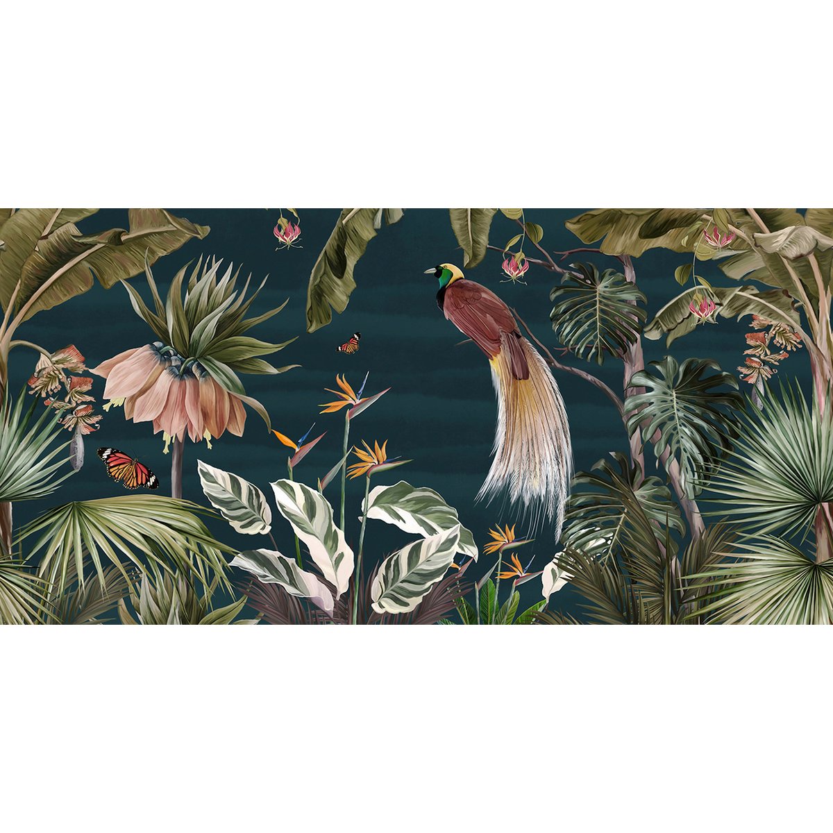 Papier peint panoramique - Fleurs Tropicales