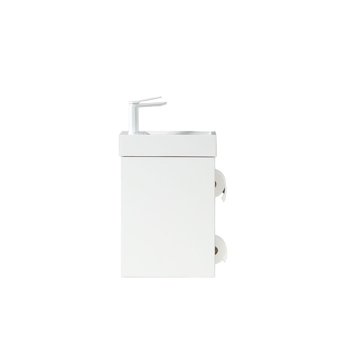 Lave main blanc laqué 40 cm Aquaba