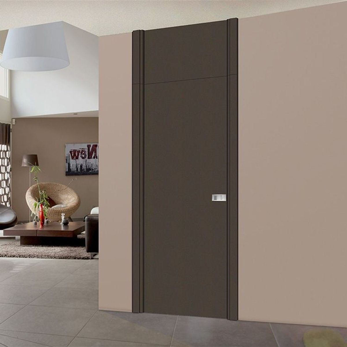 Kit toute hauteur aspect cuir basalte
